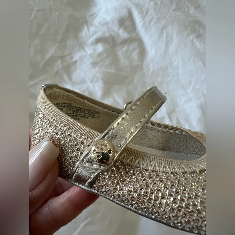 Stuart Weitzman | Baby SZ 2 (3-6 Months) | My 1st Weitzman’s Gold Glitter Shoes